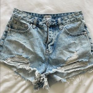 Superdown revolve denim shorts